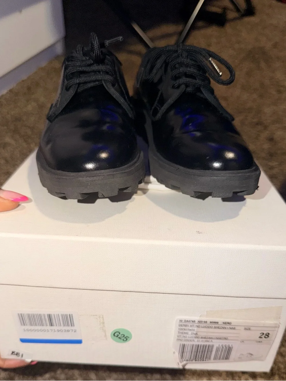 Dolce & Gabbana Kids Black Patent Leather Dress Shoes